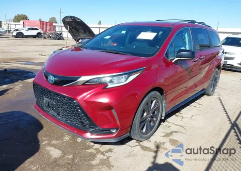 2022 Toyota Sienna Xse z USA, uszkodzony, nr VIN 5TDXRKEC9NS108947